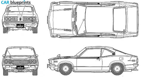 1971 Mazda Savanna GS/RX-3 Coupe blueprint